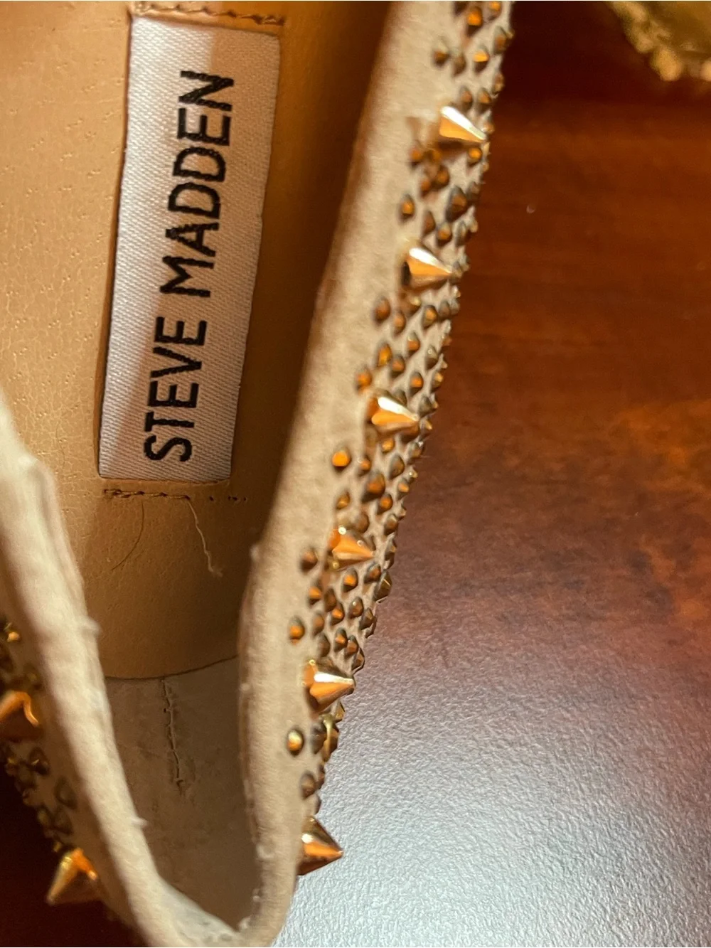 NWOB Steve Madden Studded Rhinestone & Spike Crystal Suede Loafers/Flats Sz 6.5